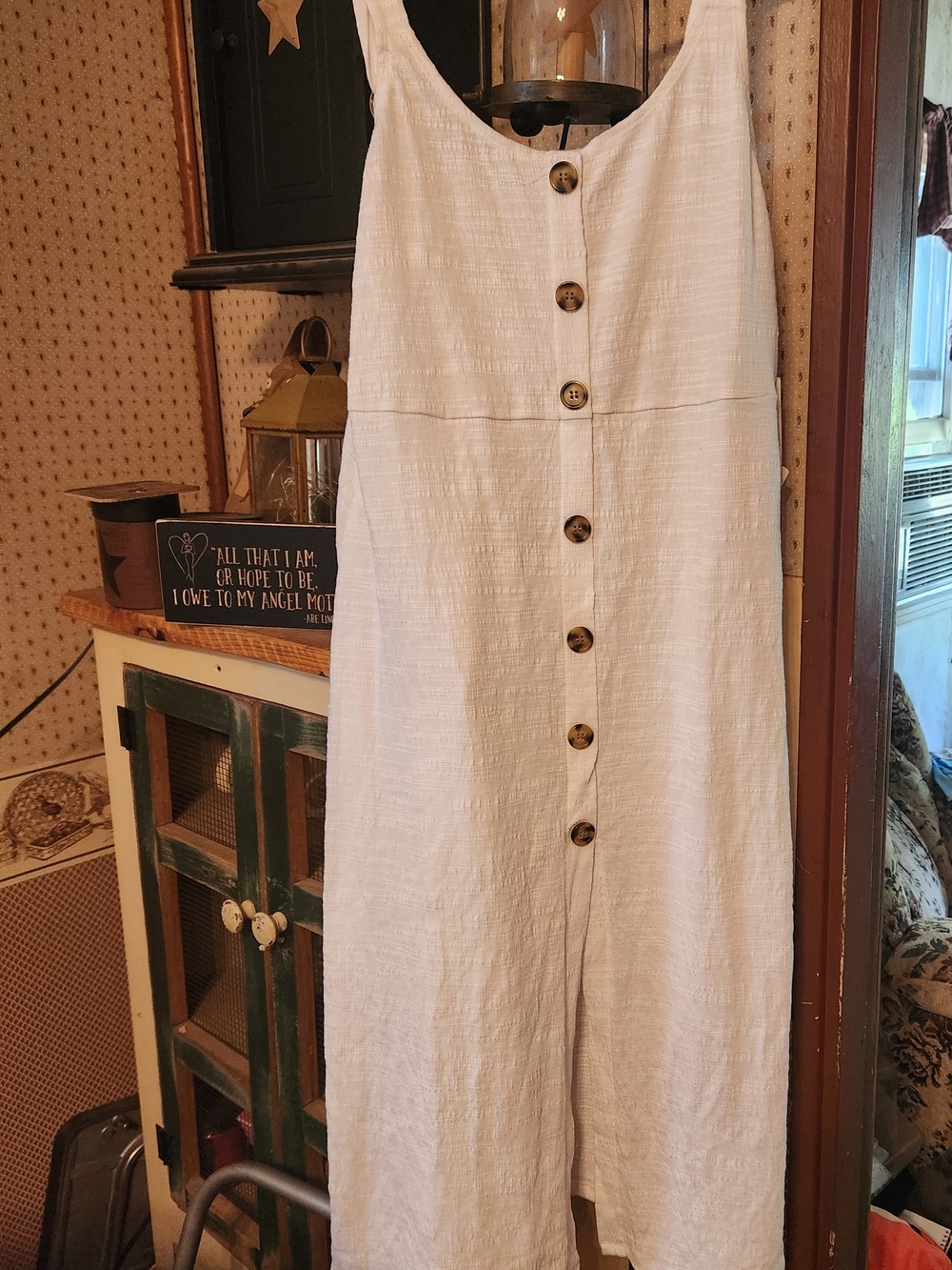 NWT White Texured SCOOP neck Swim Dress/Coverup